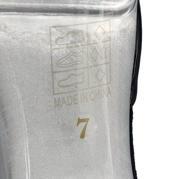 Lapdance Black Patent Clear Platform Sandal Heels Stiletto Women’s Size 7 - Picture 7 of 8